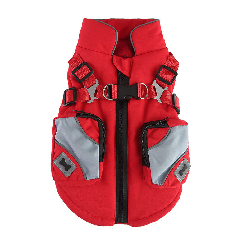 Winter Cotton Dog Zipper Jacket