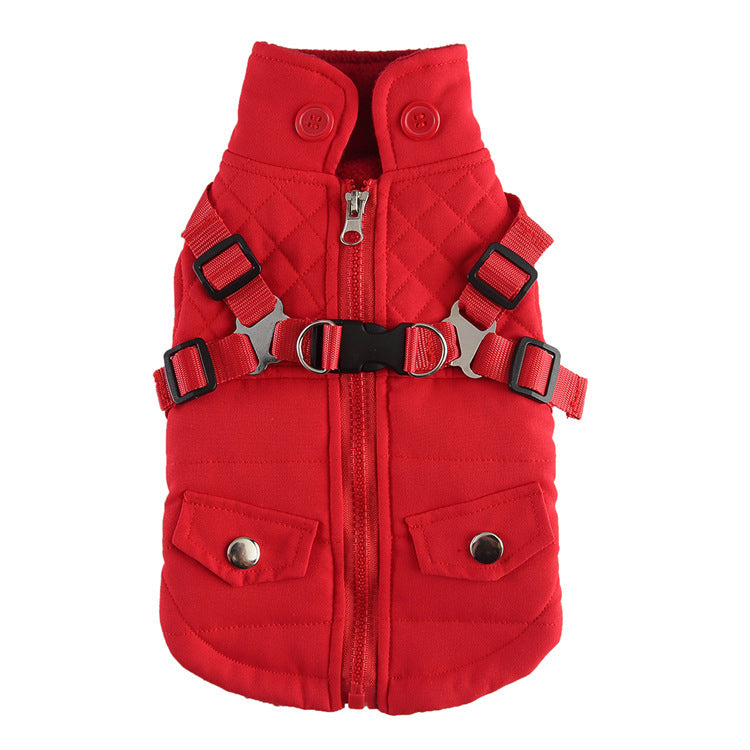 Winter Cotton Dog Zipper Jacket