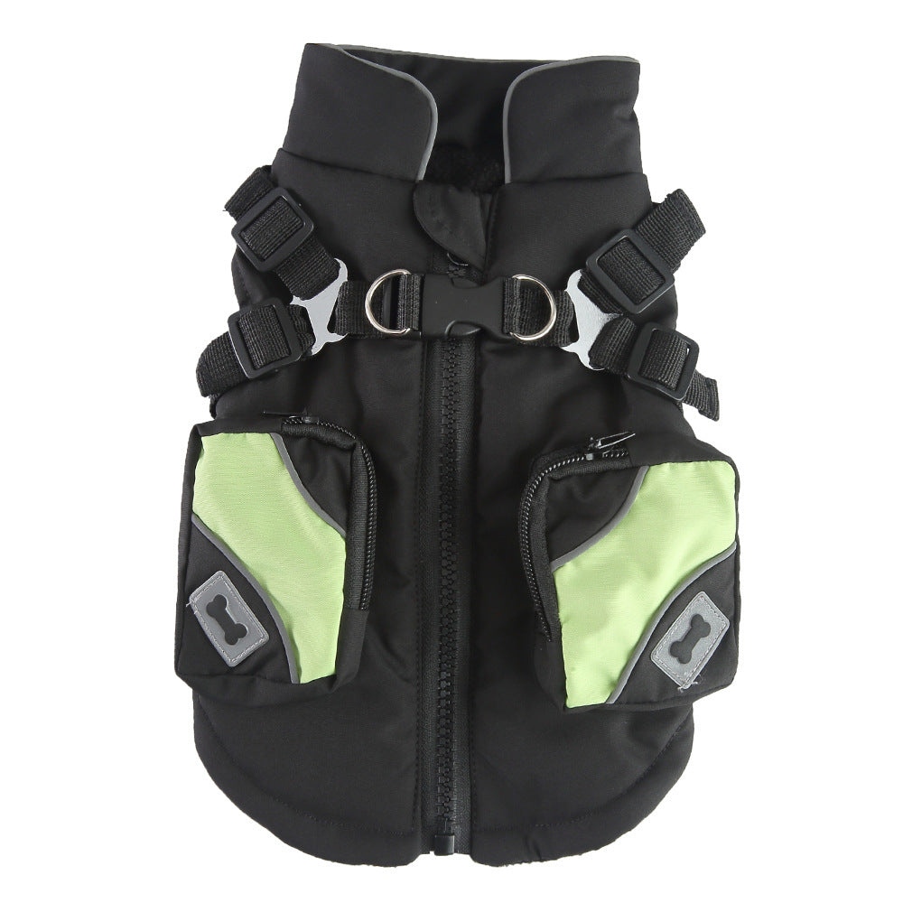 Winter Cotton Dog Zipper Jacket