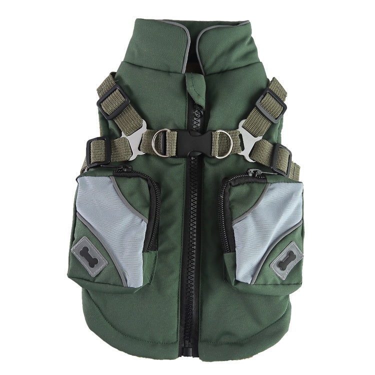 Winter Cotton Dog Zipper Jacket