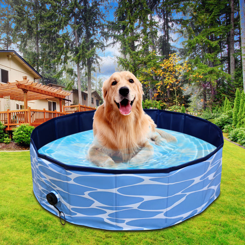 Foldable Dog Pool Pet Bath Swimming Tub Outdoor Indoor