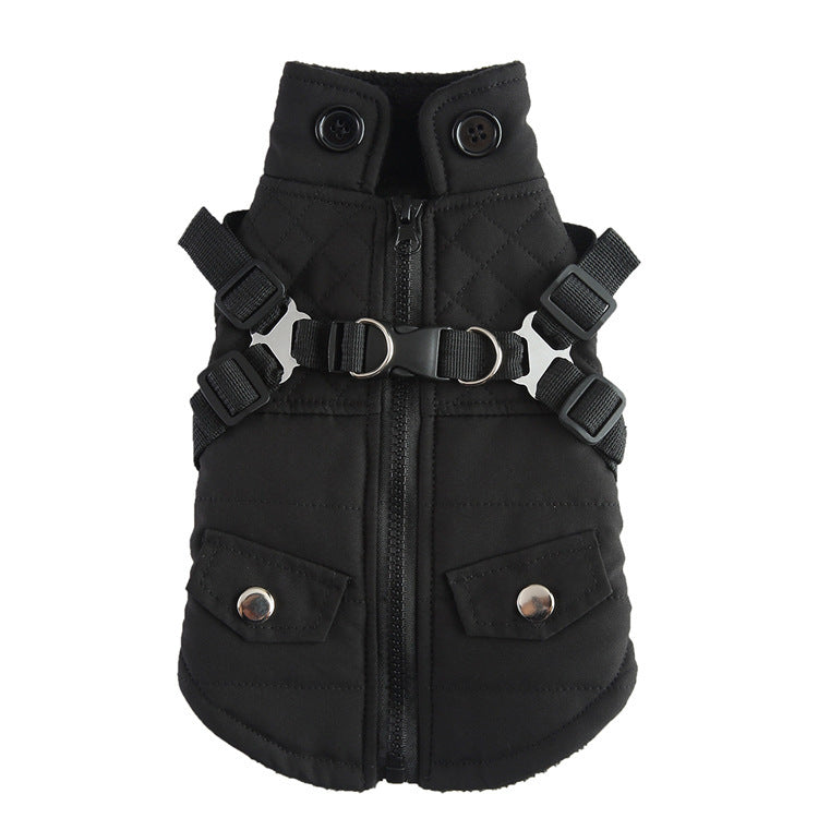 Winter Cotton Dog Zipper Jacket
