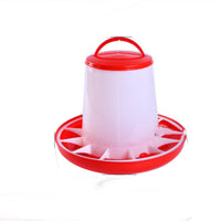 Red and white automatic pet water fountain designed for animal comfort to provide fresh water