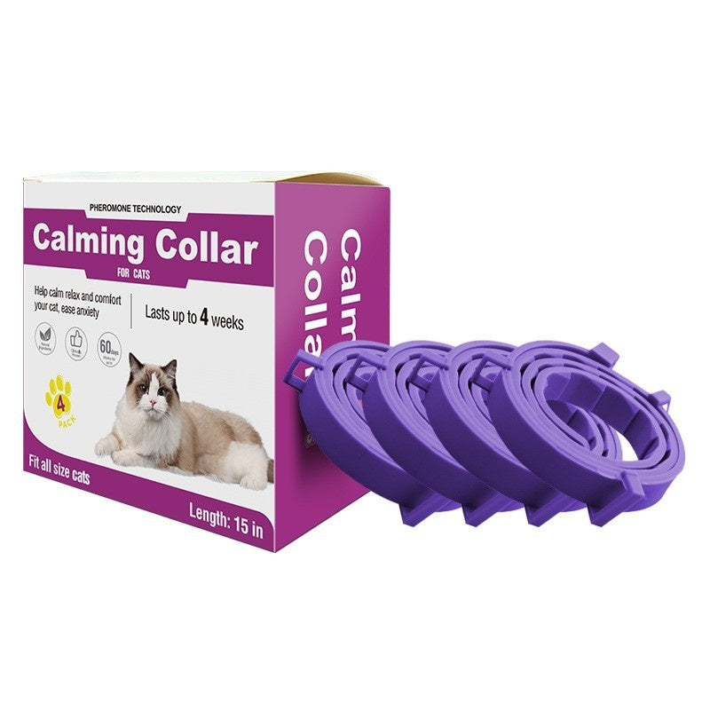 Calming Collars For Cats And Dogs purple pet collars with pheromone technology for anxiety relief