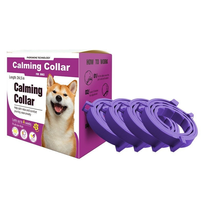 Calming Collars For Cats And Dogs purple soothing collars with pheromone technology for anxiety relief