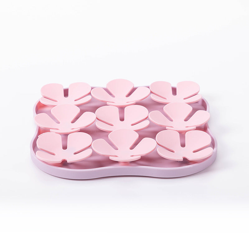 Furfamilyclub Eating Pet Calming Mat in pink for slow feeding and stress relief in pets