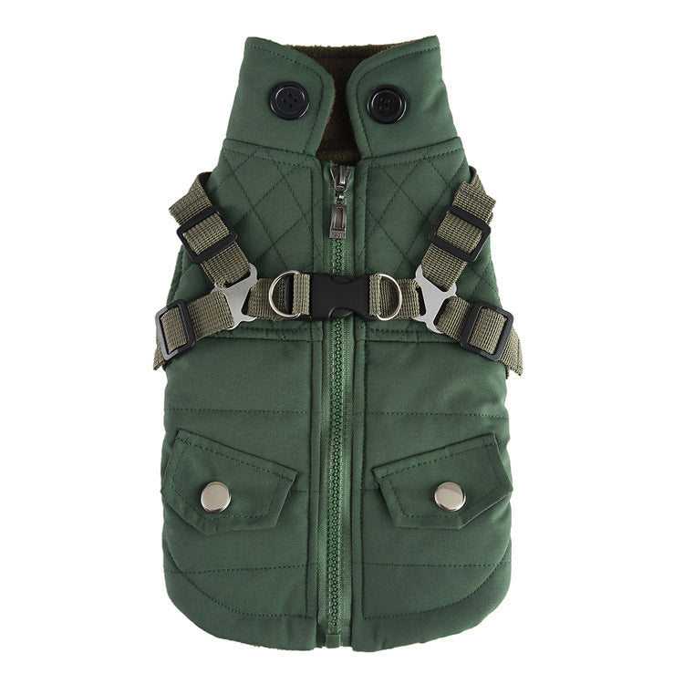 Winter Cotton Dog Zipper Jacket
