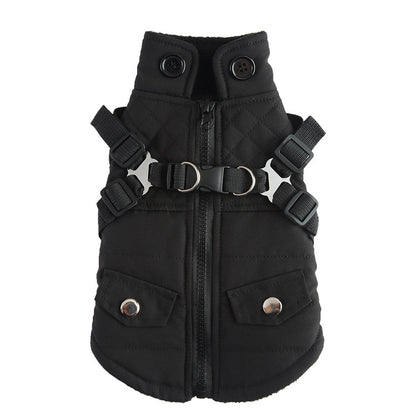 Winter Cotton Dog Zipper Jacket