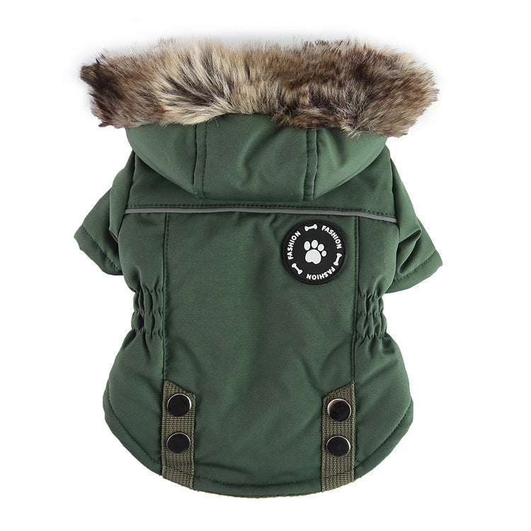 Winter Cotton Dog Zipper Jacket