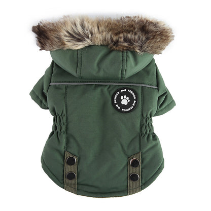 Winter Cotton Dog Zipper Jacket