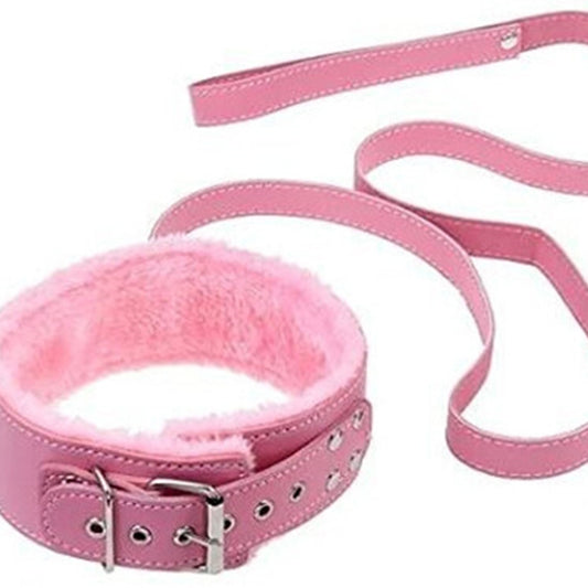 Pink padded collar and leash set designed for animal comfort Collars Products For Adults